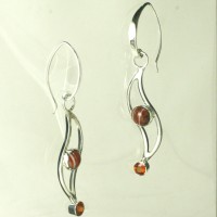 Sardonyx and Garnet Earrings